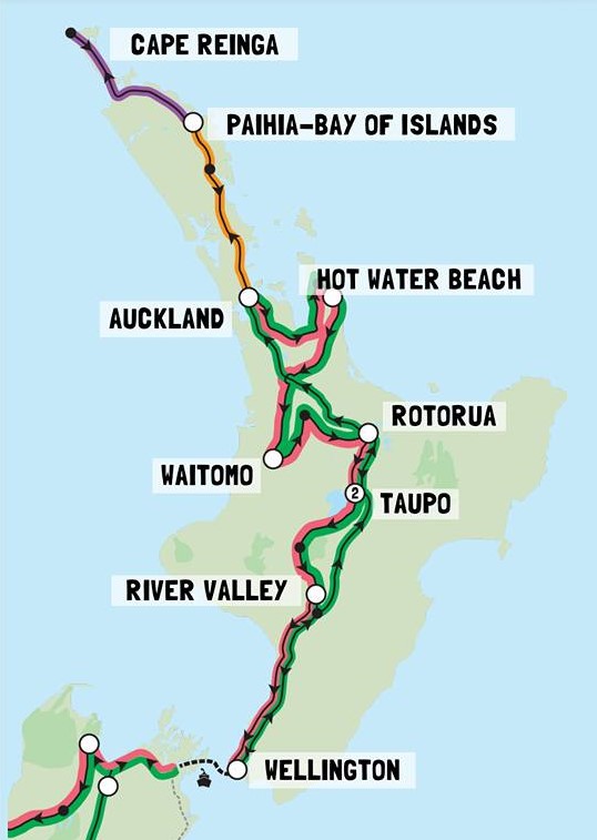 Routemap Northern Cape Buspas Kiwi Experience