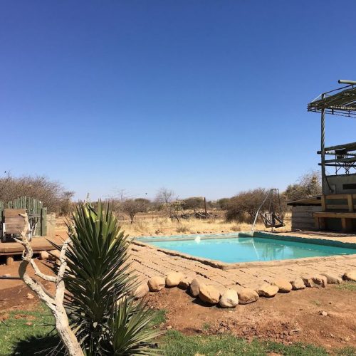 Zwembad voor vrijwilligers in Namibie