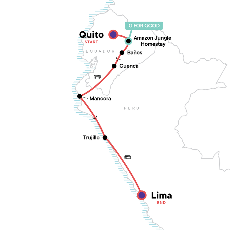 Routemap Peru Ecuador