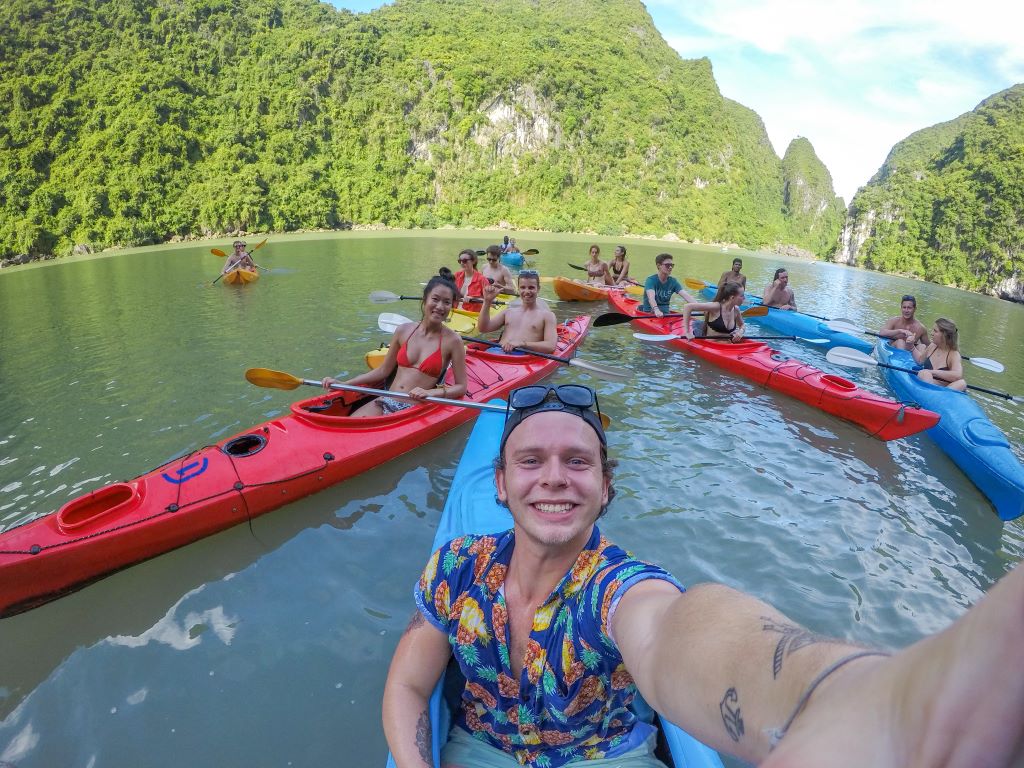 Vietnam Group Tour kayak group