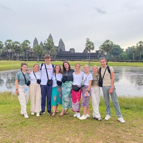 Groep voor tempel Zuidoost-Azie Adventure Groepsreis 3