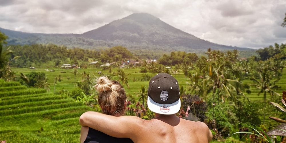 Uitzicht op de vulkaan met de Bali Dutchies Nederlandse jongerenreis