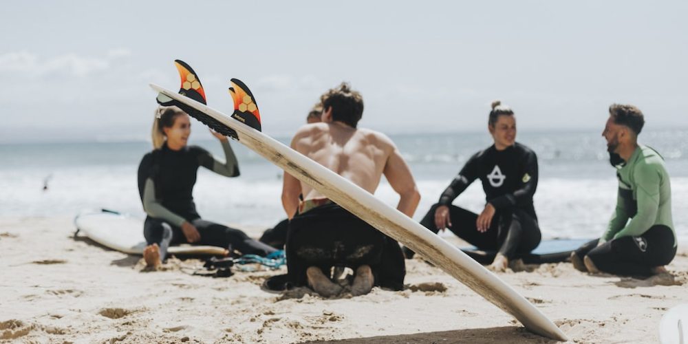 Surflessen tijdens het Rachel John surfkamp in Zuid-Afrika