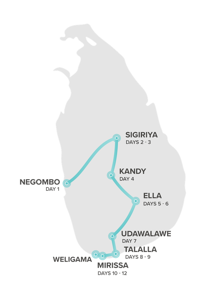 Sri Lanka Experience Routemap