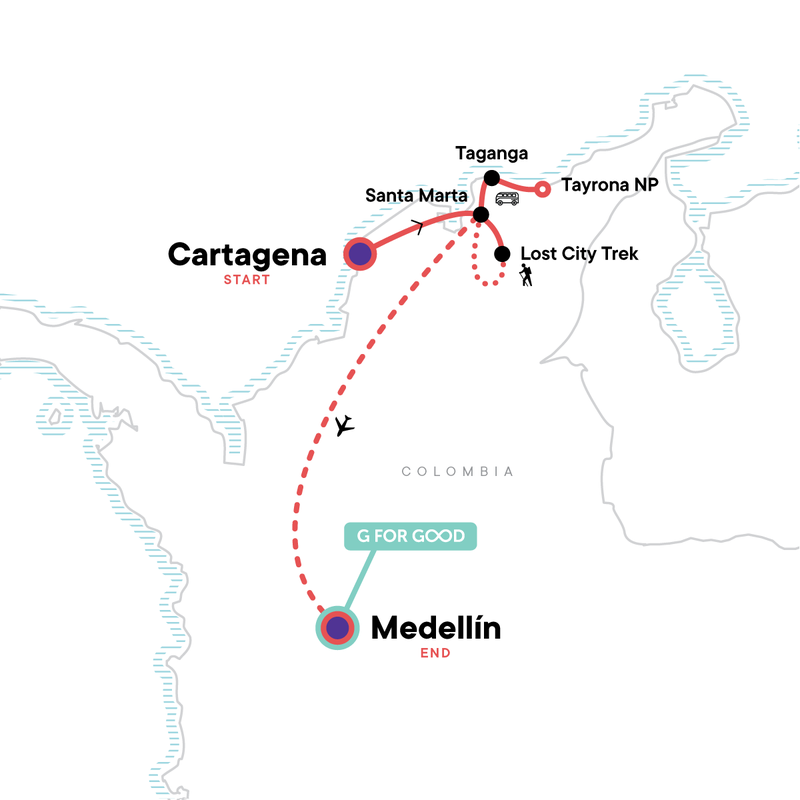 Routemap Colombia Adventure