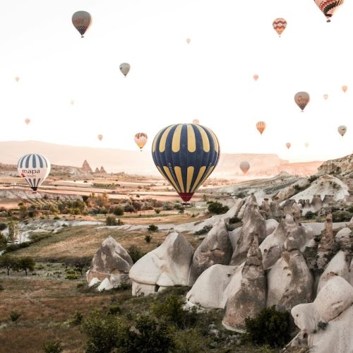 Heteluchtballonnen in Cappadocië, Turkije