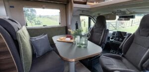 Interieur van de Britz Wanderer Camper Nieuw-Zeeland