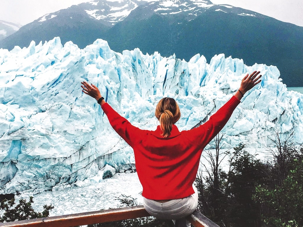 Perito Moreno Glacier bezoeken tijdens de Patagonie Trail Groepsreis Perito Moreno Glacier bezoeken tijdens de Patagonië Trail Groepsreis