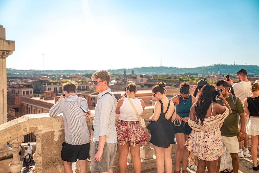 Wandeling met de groep in Palermo Wandeling met de groep in Palermo