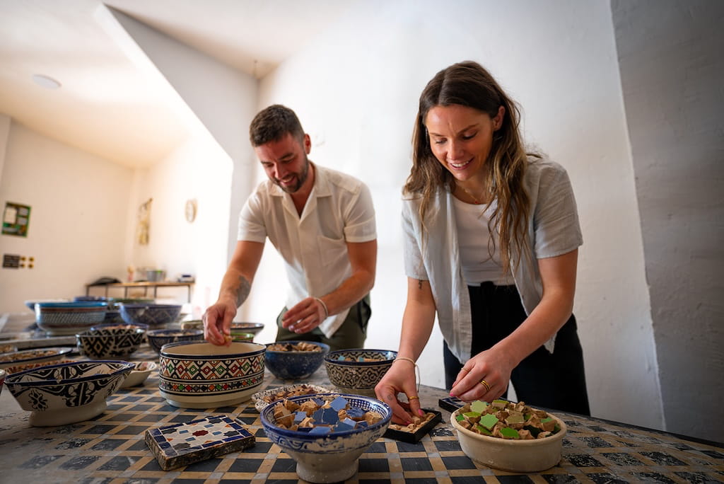 Mozaïek maken in Marokko Mozaïek maken in Marokko