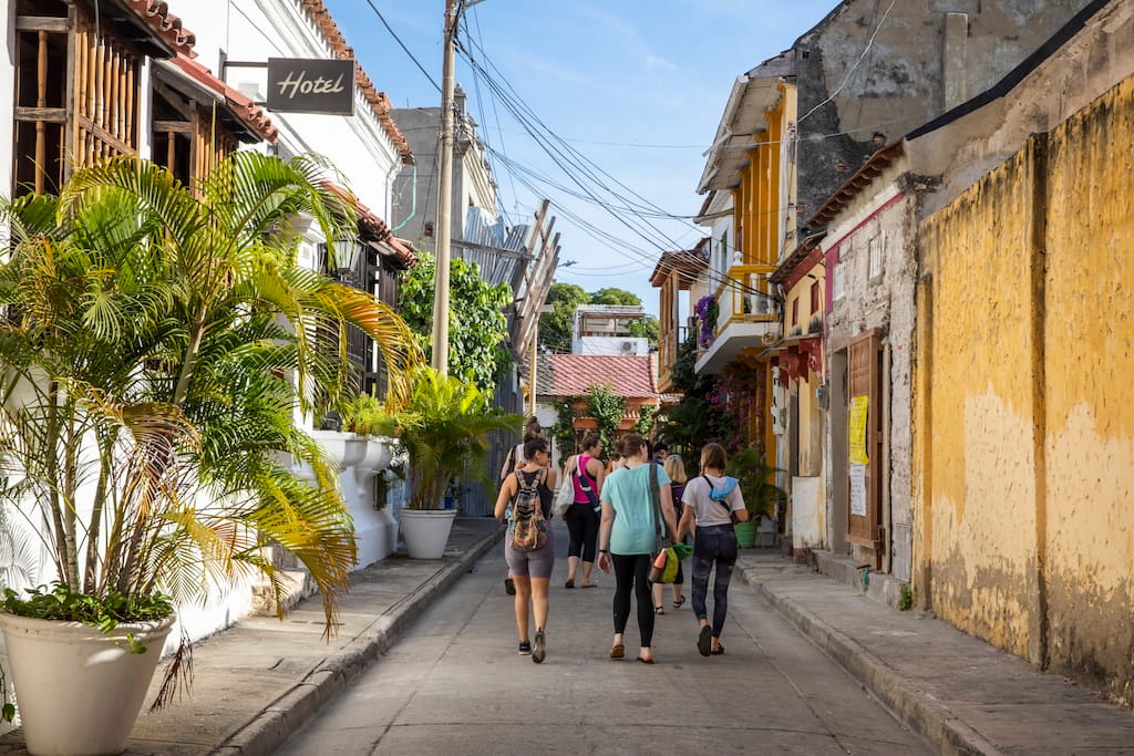 De kleurrijke straten van Cartagena De kleurrijke straten van Cartagena