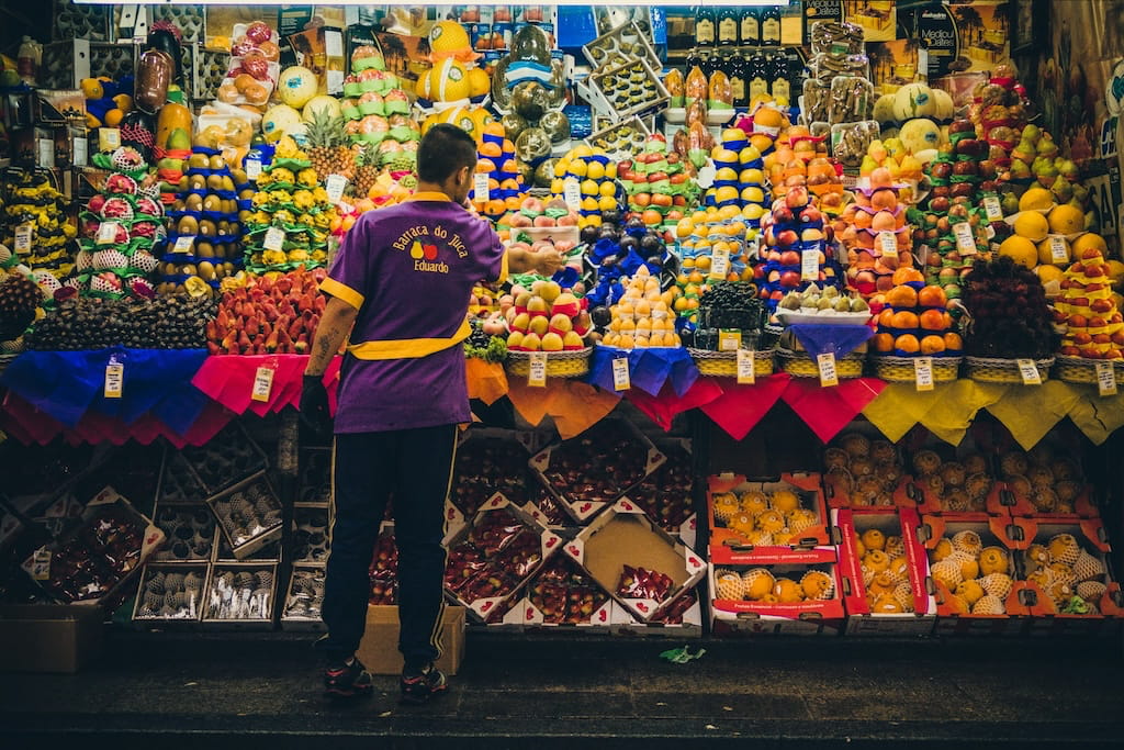 Een markt in Sao Paulo Een markt in Sao Paulo